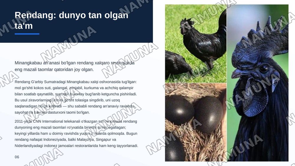 Indoneziya gastranomiyasi — zamonaviy taqdimot, 7-slayd