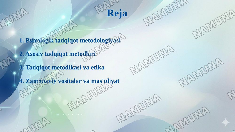 Psixologik tadqiqot metodlari va metodologiyasi — taqdimot, 2-slayd