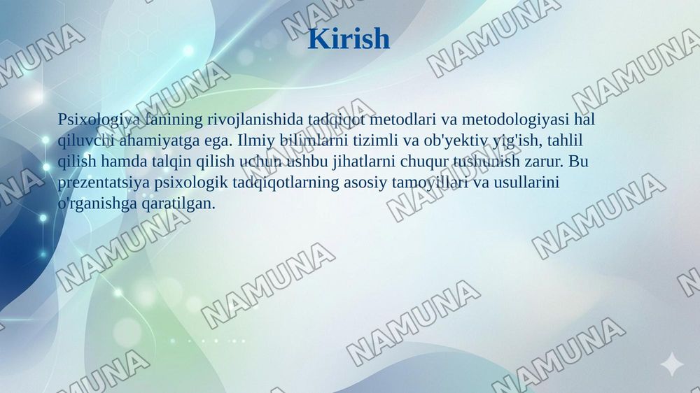 Psixologik tadqiqot metodlari va metodologiyasi — taqdimot, 3-slayd