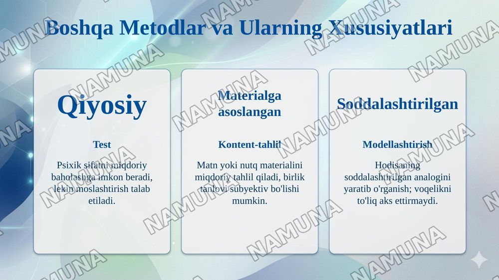 Psixologik tadqiqot metodlari va metodologiyasi — taqdimot, 8-slayd