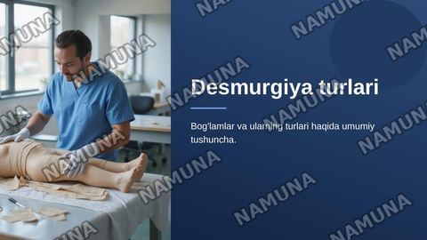 Desmurgiya turlari — zamonaviy taqdimot