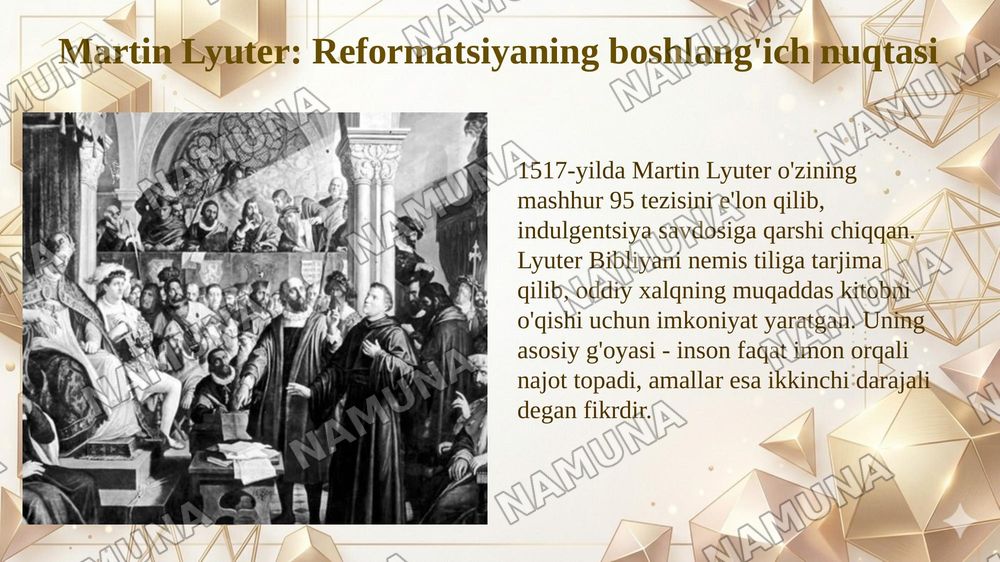 Nemis reformatsiyasi va uning g'oyaviy yetakchilari — taqdimot, 5-slayd