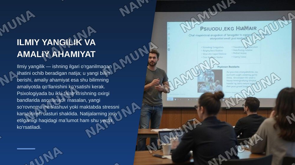 Tadqiqot ishi (magistrlik dissertatsiyasi)ni rejalashtirishda qo‘yiladigan umumiy talablar. Kirish — zamonaviy taqdimot, 7-slayd