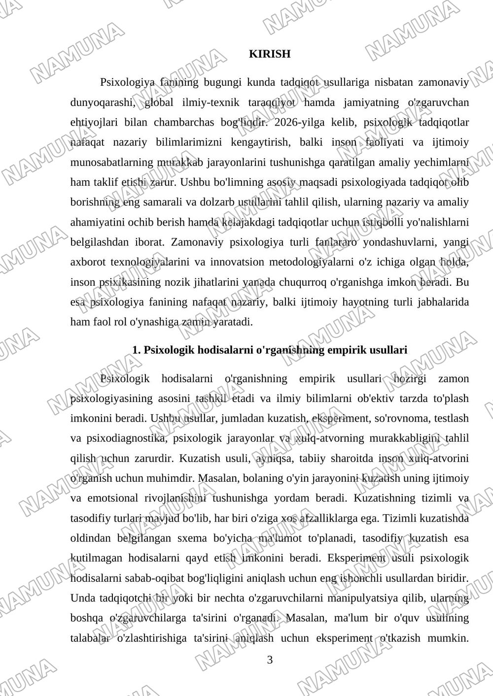 Hozirgi zamon psixologiyasining tatqiqot metodlar mavzusiga oid taqdimot — mustaqil ish, 3-varaq