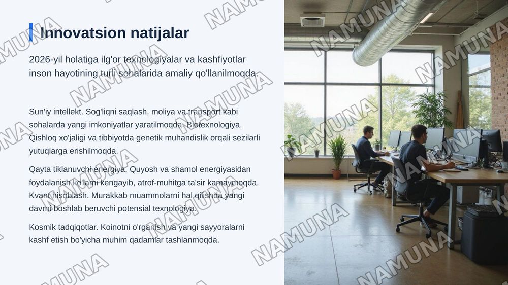 Ilmiy tadqiqotni muvafaqiyatli yakunlari — zamonaviy taqdimot, 6-slayd