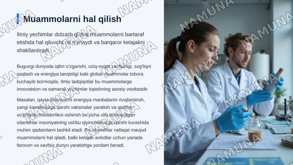 Ilmiy tadqiqotni muvafaqiyatli yakunlari — zamonaviy taqdimot, 8-slayd