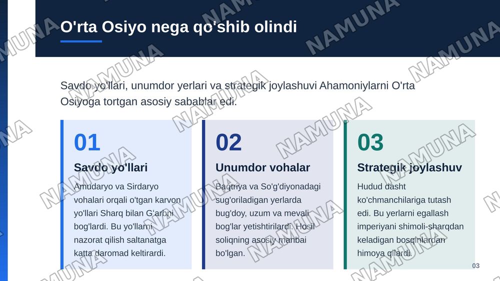 Orta Osiyo Ahamoniylar davlati tarkibida — zamonaviy taqdimot, 4-slayd