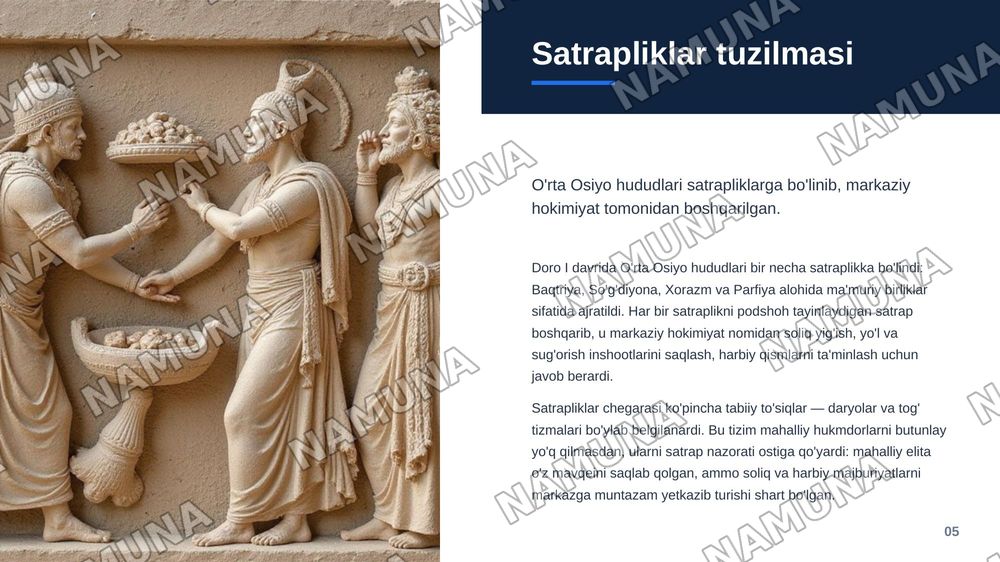 Orta Osiyo Ahamoniylar davlati tarkibida — zamonaviy taqdimot, 6-slayd