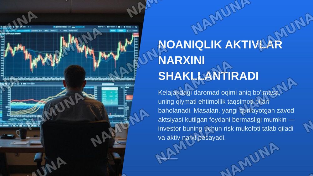 Aktivlar bozori. Noaniqlik sharoitida tanlov — zamonaviy taqdimot, 4-slayd