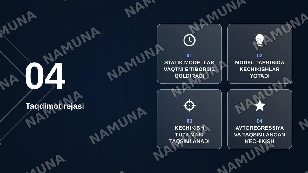 • Dinamik ekonometrik modellarning umumiy xarakteristkalari — zamonaviy taqdimot, 2-slayd