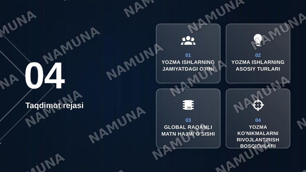 Yozma ishlar — zamonaviy taqdimot, 2-slayd