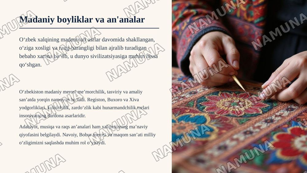 Ulugʻimsan vatanim — zamonaviy taqdimot, 5-slayd