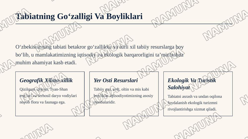 Ulugʻimsan vatanim — zamonaviy taqdimot, 6-slayd