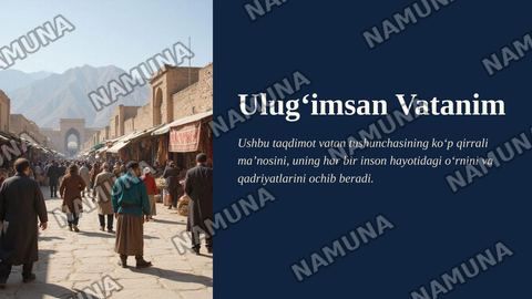 Ulugʻimsan vatanim — zamonaviy taqdimot