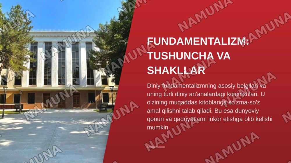 Diniy fundamentalizm, radikalizm va terrorizm xavfsizlikka tahdid. — zamonaviy taqdimot, 3-slayd