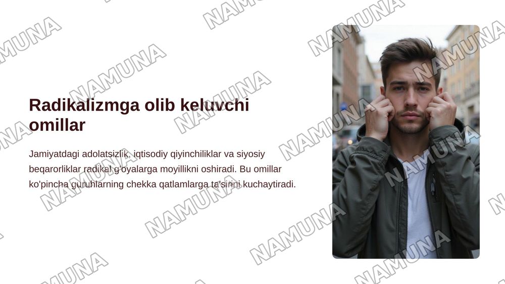 Diniy fundamentalizm, radikalizm va terrorizm xavfsizlikka tahdid. — zamonaviy taqdimot, 4-slayd