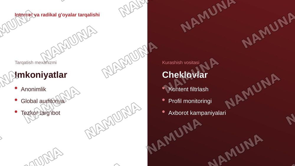 Diniy fundamentalizm, radikalizm va terrorizm xavfsizlikka tahdid. — zamonaviy taqdimot, 8-slayd