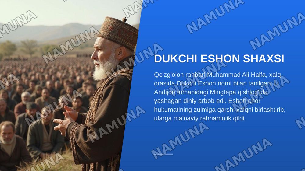 Dukchi eshon quzg'oloni — zamonaviy taqdimot, 7-slayd