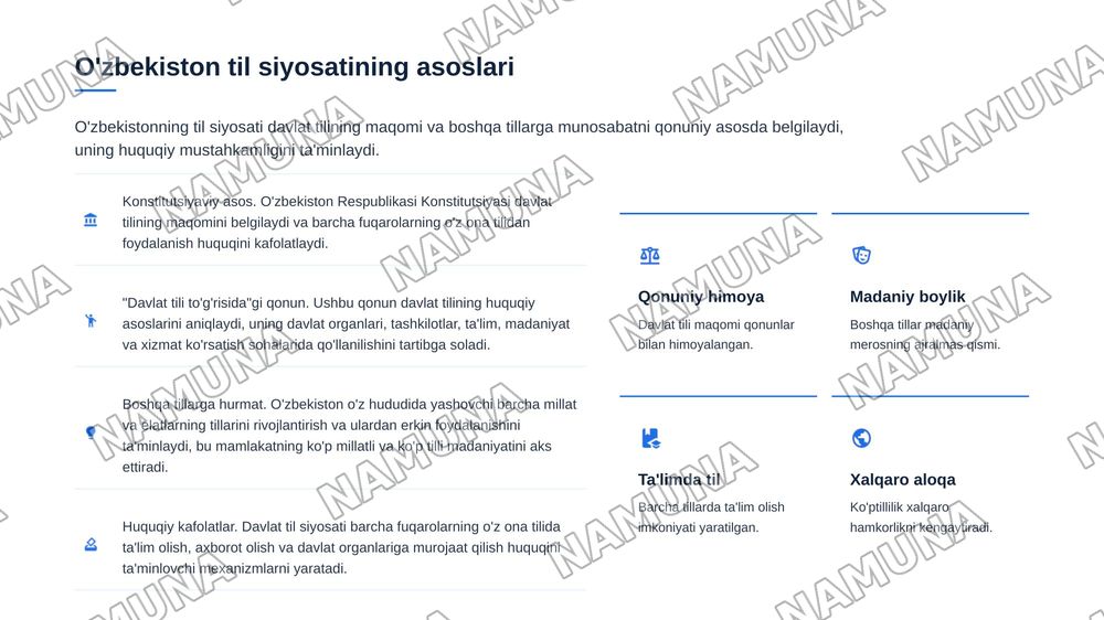 O'zbekistonning til siyosati — zamonaviy taqdimot, 5-slayd