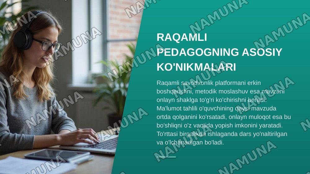 kelajak talimi: raqamli pedagog qanday bolishi kerak — zamonaviy taqdimot, 5-slayd