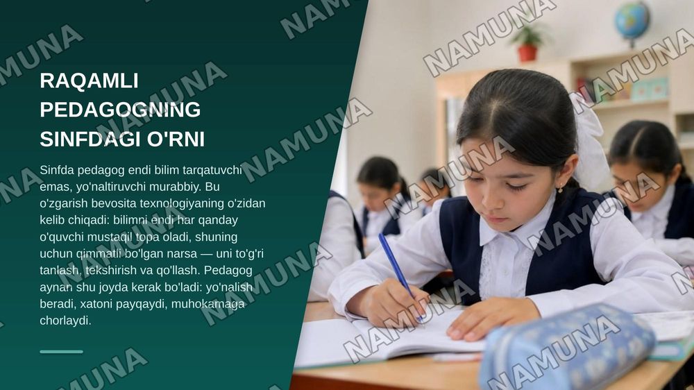 kelajak talimi: raqamli pedagog qanday bolishi kerak — zamonaviy taqdimot, 8-slayd