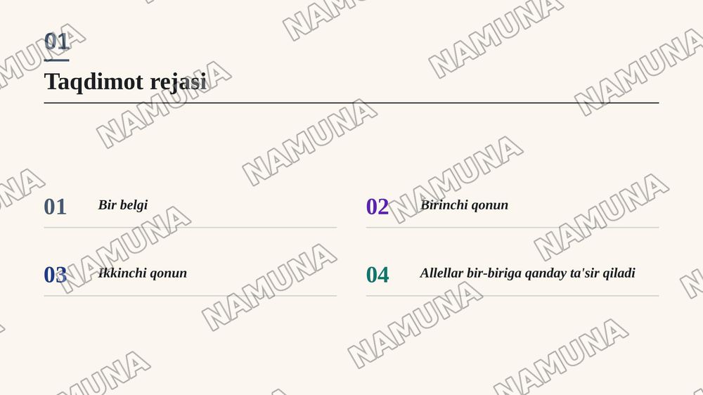 Mendelning 1-2 qonuni
Allelegenlarning oʻzaro ta’siri — zamonaviy taqdimot, 2-slayd
