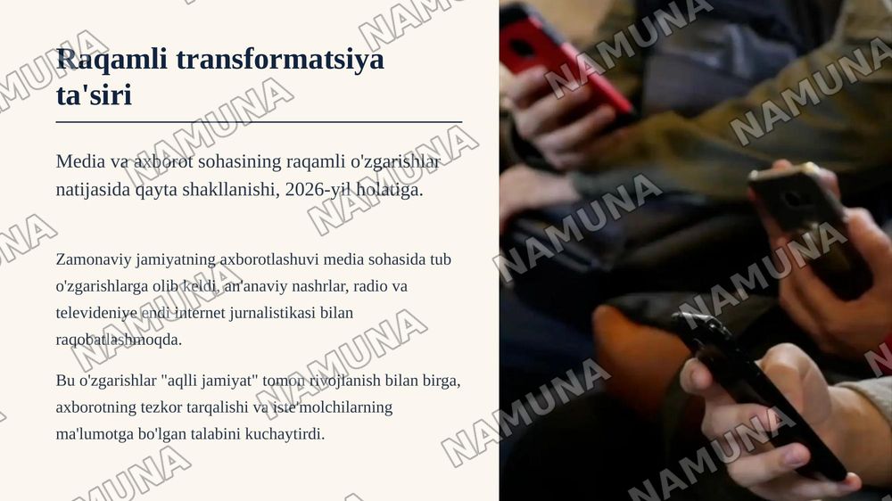 Jahon media va axborot maskanida raqobat muhiti — zamonaviy taqdimot, 3-slayd