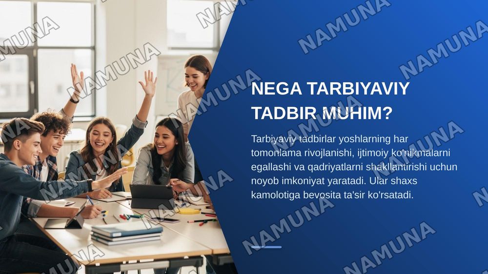 Tarbiyaviy tadbir senariysini ishlab chiqish — zamonaviy taqdimot, 3-slayd