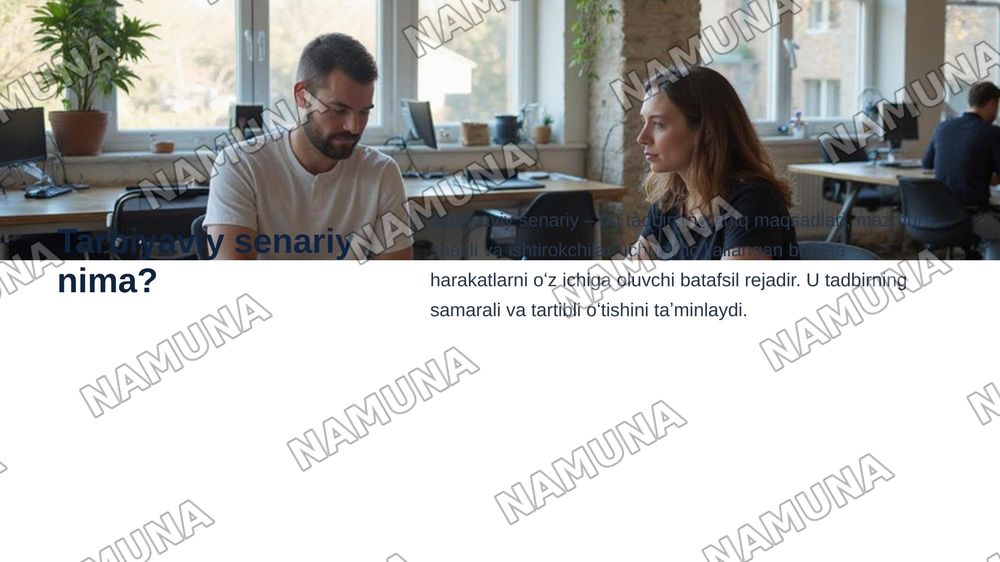 Tarbiyaviy tadbir senariysini ishlab chiqish — zamonaviy taqdimot, 4-slayd