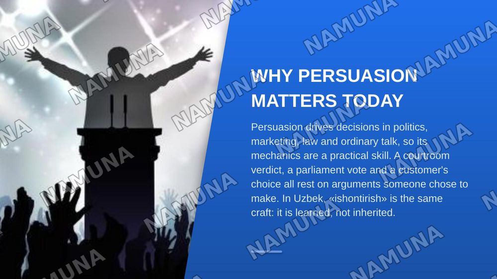 Types of persuasive speech and components of persuasive speech — zamonaviy taqdimot, 3-slayd