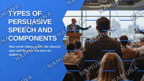 Types of persuasive speech and components of persuasive speech — zamonaviy taqdimot