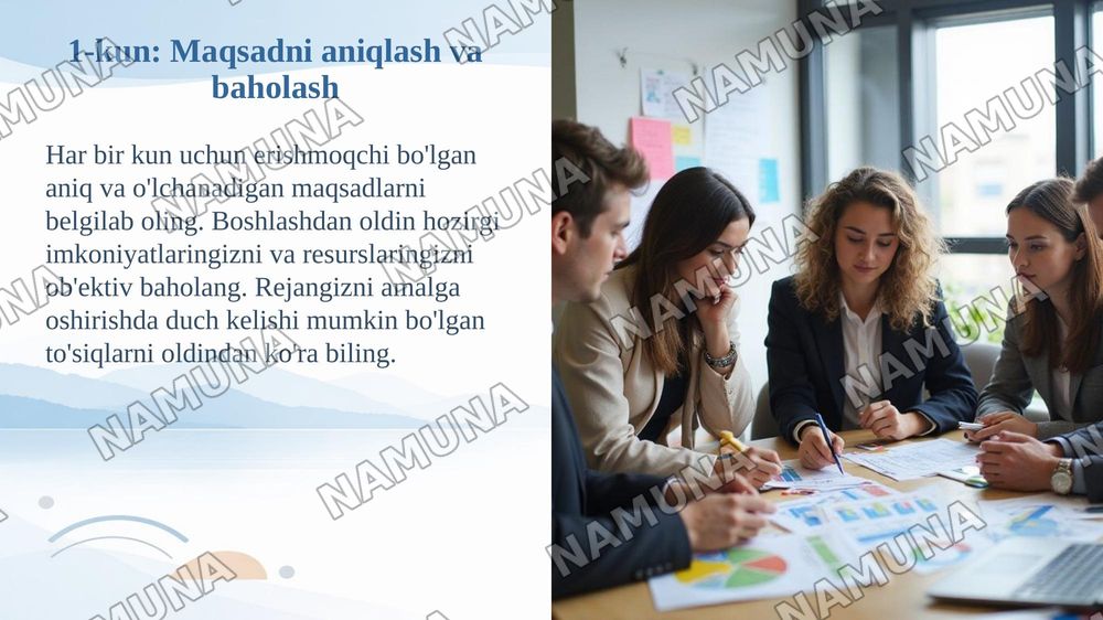 7 kunlik reja — taqdimot, 4-slayd