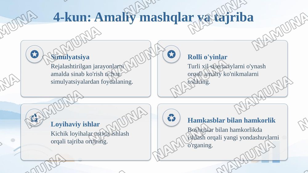 7 kunlik reja — taqdimot, 7-slayd