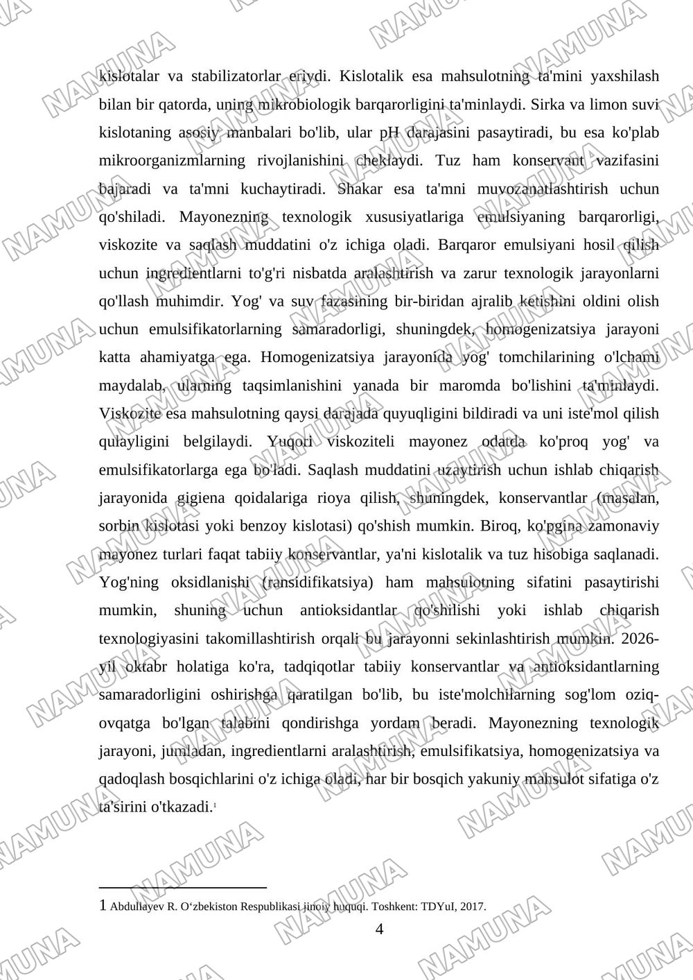 Mayanez — mustaqil ish, 4-varaq