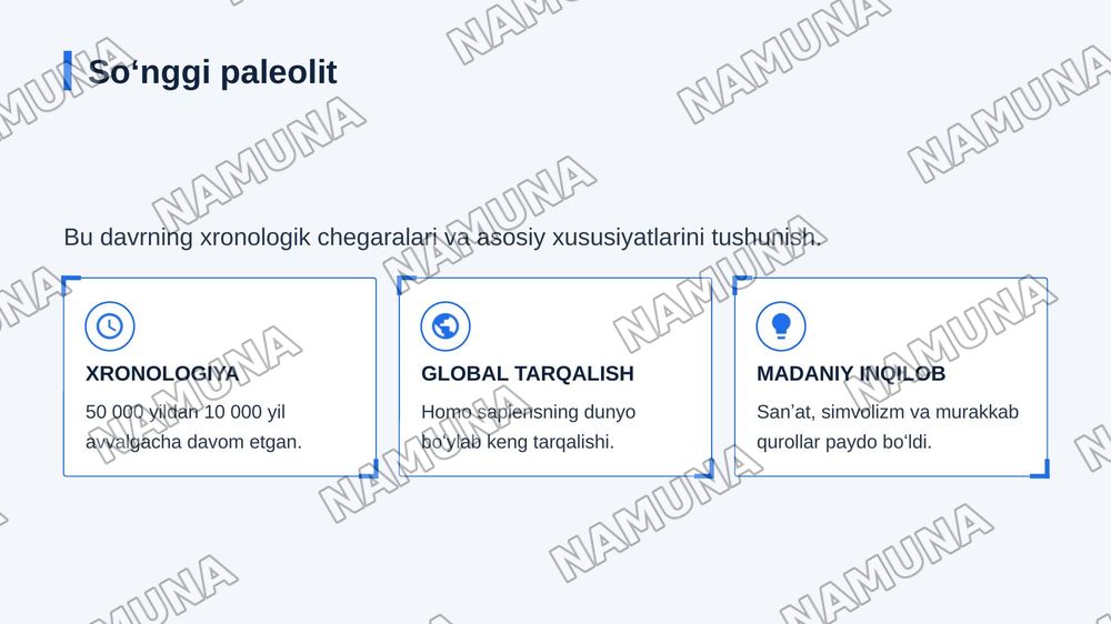 Soʻnggi paleolit arxeologik yodgorliklari — zamonaviy taqdimot, 4-slayd