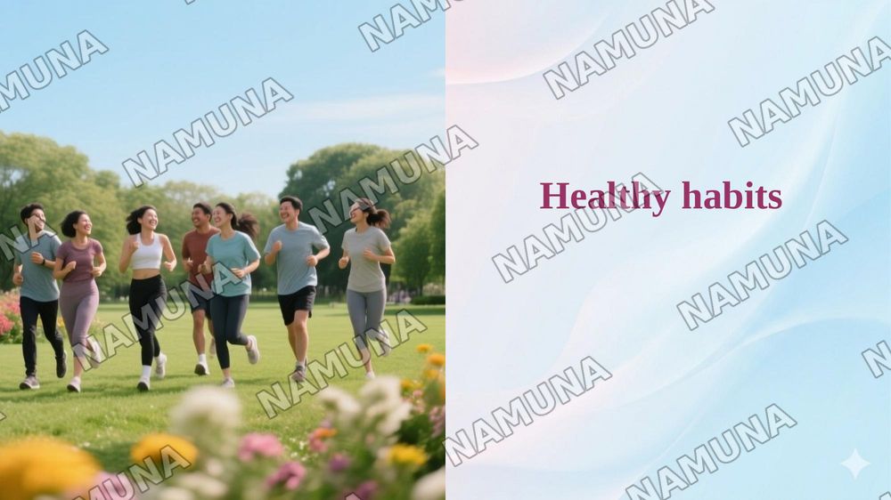 Healthy habits — taqdimot, 1-slayd