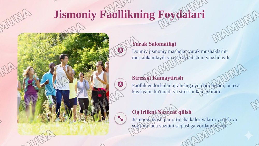 Healthy habits — taqdimot, 6-slayd