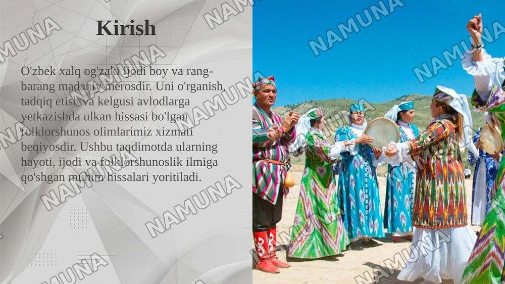 Folklorshunos olimlar hayoti, ijodi va folklorshunoslikka qòshgan hissasi — taqdimot, 3-slayd