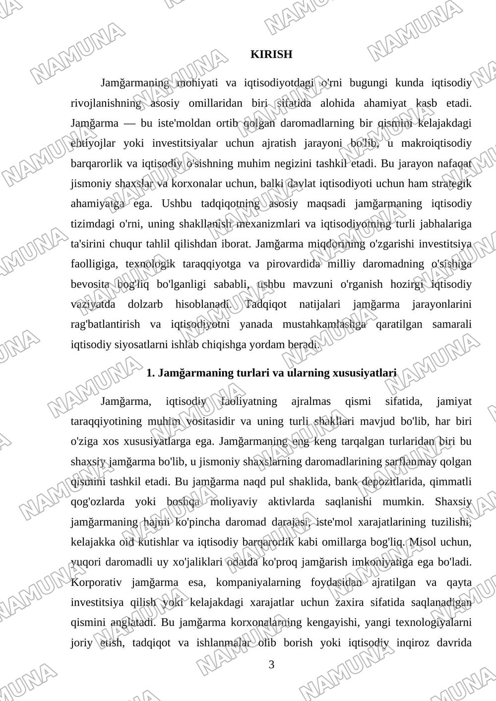 Jamğarma va uning hajmiga ta'sir etuvchi omillar — mustaqil ish, 3-varaq