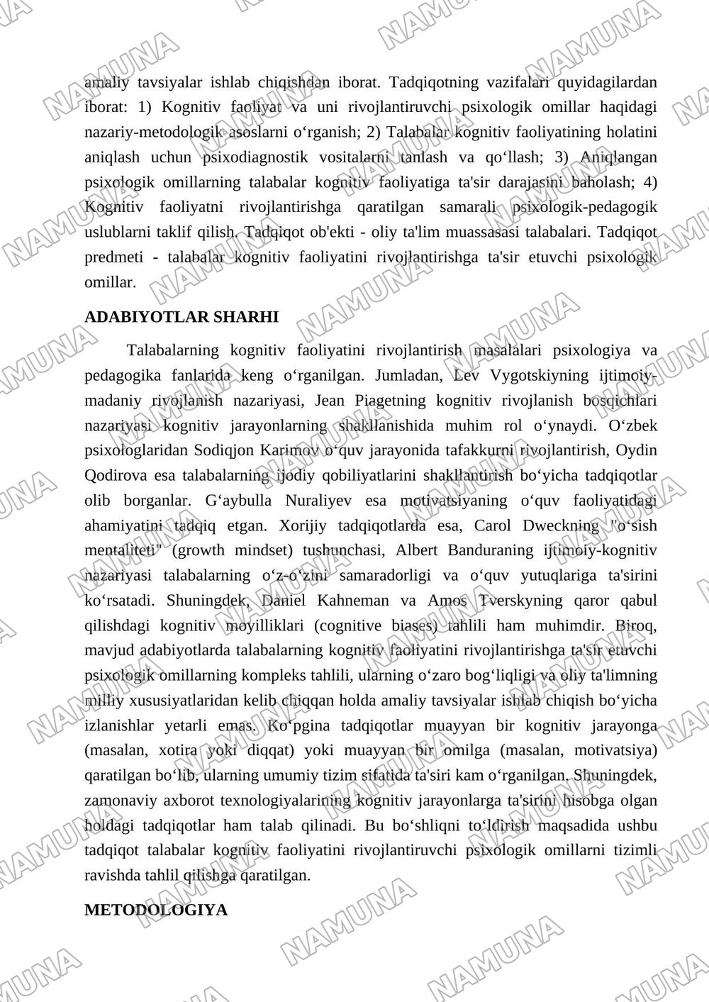 Talabalarning kognitiv faoliyatini rivojlantirishning psixologik omillari — maqola, 2-varaq