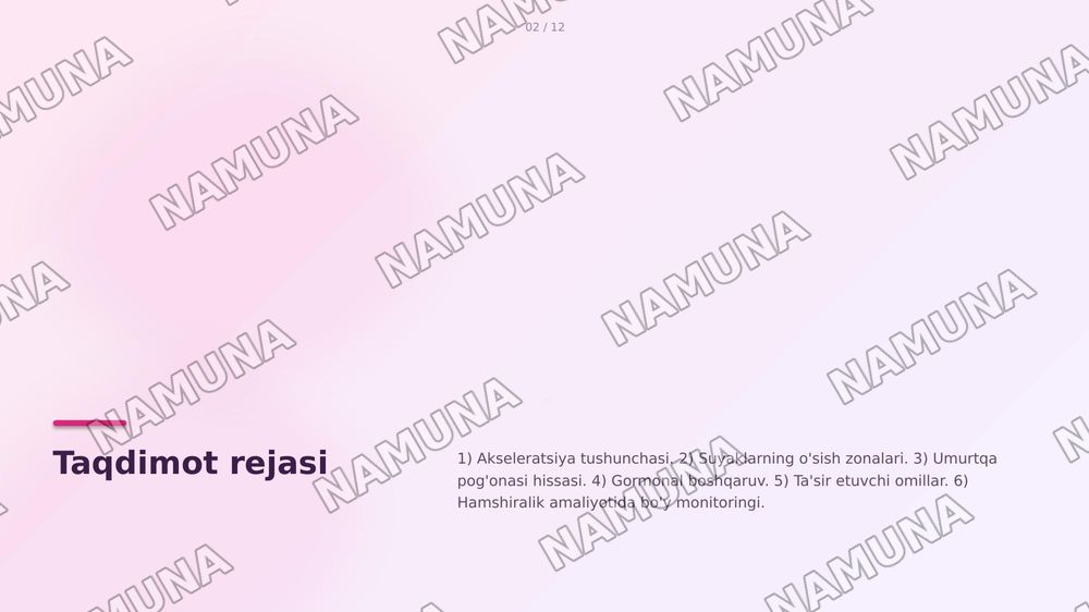 Akseleratsiya — zamonaviy taqdimot, 2-slayd