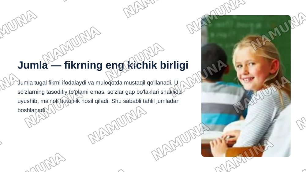 sintaktik tahlil: jumla tarkibi va gap bolaklarining vazifalari — zamonaviy taqdimot, 3-slayd