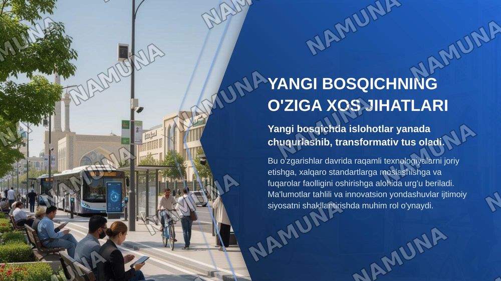 Oʻzbekistonda ijtimoiy islohotlarning yangi bosqichga koʻtarilishi — zamonaviy taqdimot, 5-slayd