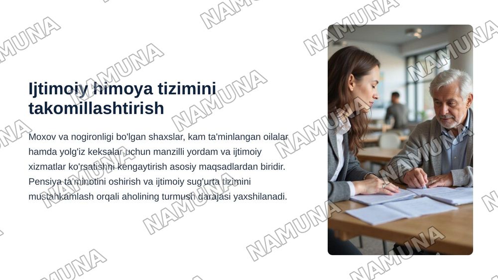 Oʻzbekistonda ijtimoiy islohotlarning yangi bosqichga koʻtarilishi — zamonaviy taqdimot, 6-slayd