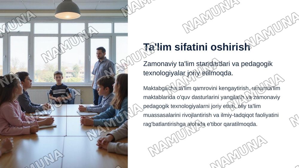 Oʻzbekistonda ijtimoiy islohotlarning yangi bosqichga koʻtarilishi — zamonaviy taqdimot, 8-slayd