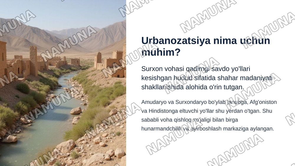 Surxon vohasida qadimgi Baqtriya va Kushon davri urbanizatsiyasi — zamonaviy taqdimot, 3-slayd