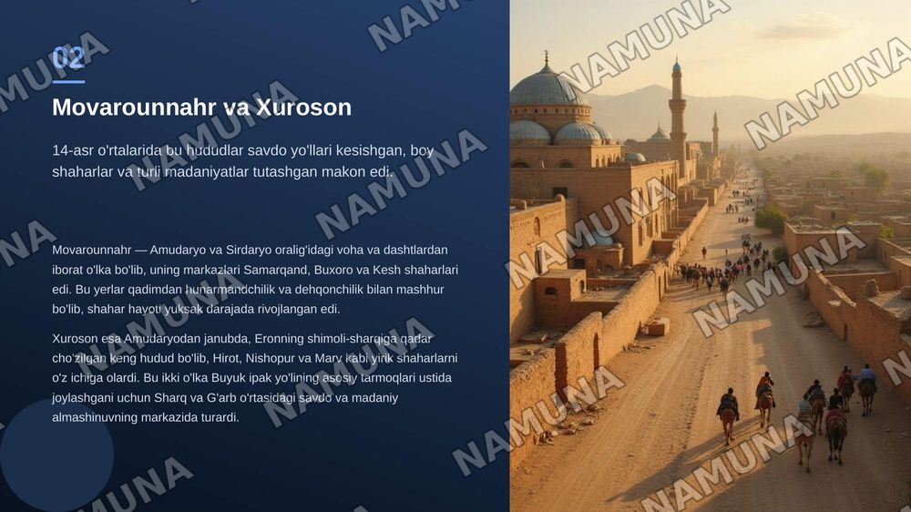 Amir Temur davrida Movarounnahr va Xuroson — zamonaviy taqdimot, 3-slayd
