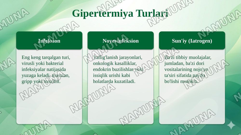 Gipertermiya . Gipertermiya turlari va shoshilinch yordam. — taqdimot, 5-slayd