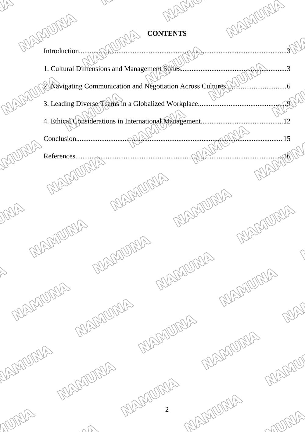 Managing across cultures — mustaqil ish, 2-varaq