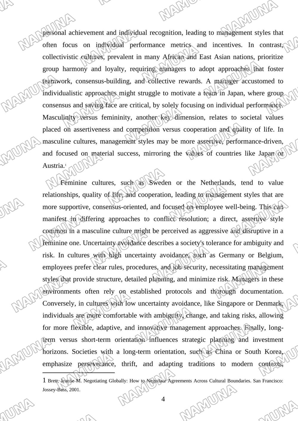 Managing across cultures — mustaqil ish, 4-varaq